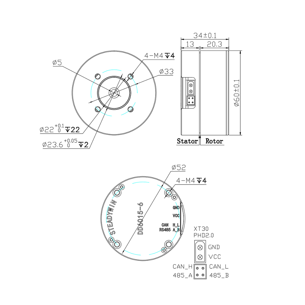 DD6015 Direct Drive Servo Moto - огляд і ціна Direct Drive Servo Motor Robotics